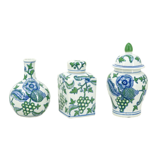 Willow Jars Set Of 3